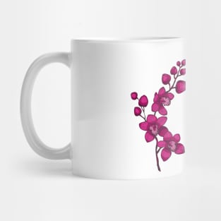 branch with purple orchid flowers Mug